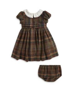 Ralph Lauren Girls' Plaid Smocked Wool Blend Dress & Bloomers - Baby Mommy Things, Toddler Style, Kid Clothes, Baby Bloomers, Luxury Baby, Wife Life, Vintage Ralph Lauren, Polo Sport, Ralph Lauren Purple Label