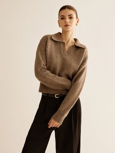 DETAILS
Composition: 5% Wool, 93% Polyester, 2% Elastane
Design: Plain
Style: Casual
Thickness: Warm
Material: Knit
Occasion: Leisure Heading Fonts, Plain Style, Polo Sweater, Brown Sweater, 5 S, Color Swatches, Shoulder Sleeve, Everyday Essentials Products, Sweater Cardigan