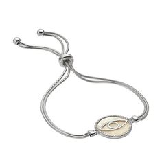 "Adorned with a genuine mother-of-pearl center stone accentuated with an evil eye motif, this adjustable bolo bracelet is sure to draw attention.BRACELET DETAILS Length: 7 in. adjusts to 11 in. Metal: sterling silver Plating: rhodium Finish: polished Packaging: boxed STONE DETAILS Stone type: mother-of-pearl Total weight: 1 5/8 ct. Center stone size: 15 mm x 15 mm Shape: round Setting: bezel CUBIC ZIRCONIA DETAILSTotal weight: 1/2 ct.Shape: roundSetting: prongGemstones may have been treated to e Adjustable Mother Of Pearl Bracelets With Oyster Design, Elegant Adjustable Evil Eye Bracelet, Adjustable Elegant Evil Eye Bracelet, Adjustable Mother Of Pearl Bracelets As Gifts, Adjustable Mother Of Pearl Bracelet As Gift, Adjustable Mother Of Pearl Bracelets For Gifts, Elegant Adjustable Evil Eye Bracelet Gift, Elegant Metal Evil Eye Bracelet, Adjustable Silver Evil Eye Bracelet