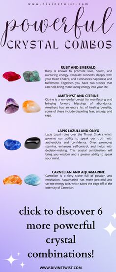 Supercharge your crystals by using these ten combinations. Get more from your crystal collection. Click to discover more! Healing Crystal Combinations, Bad Crystal Combinations, Crystal Combinations Powerful, Best Crystal Combinations, How To Use Crystals, Gemstone Pairings, Understanding Crystals, Stones And Crystals Meanings, Crystal Education