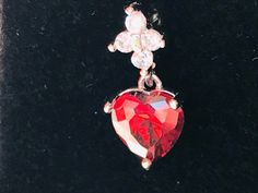 These are shimmering and gorgeous! They sparkle in the light. These will make a wonderful gift for yourself or someone you love Rainbow Teddy Bear, Ruby Heart, Heart Dangle Earrings, Red Ruby, Portsmouth, Valentine Heart, Heart Earrings, Sterling Earrings, Red Heart