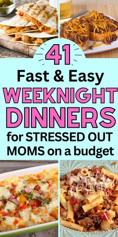 cheap and easy dinner ideas for busy moms Cheap Family Dinners, Cheap Meal Plans, Cheap Family Meals, Easy Cheap Dinners, Dinner Recipes For Family