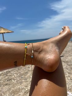 Gold Anklet Women, Summer Ankle Bracelet, Colorful Anklet, Beaded Anklet, Gift for Her, Made in Greece, by Christina Christi. - Etsy Gold Beaded Bracelets For Summer Beach, Summer Gold Beaded Bracelets For Beach, Summer Beach Gold Beaded Bracelets, Gold Strand Anklets For Vacation, Gold Friendship Bracelets With Colorful Beads For The Beach, Gold Casual Anklets For The Beach, Gold Anklets For Beach Season, Casual Gold Anklets For Beach, Colorful Beads Anklet For Summer Gift