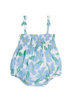 baby girl bubble with ruched chest, spaghetti straps with bows in a blue floral pattern Psalm 127, Toddler Stuff, Hot Spring, Baby Family, Baby Outfits, Girl Stuff, Baby Things, Baby Ideas, Big Sister