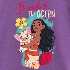 Moana takes to the seas and your little or big girl's casual style with this graphic t-shirt from Disney's little and big girl's collection. Cut for a regular-fit, it's made from soft cotton-knit with a crew neckline and short sleeves.Character: MoanaClosure Type: Pullover HeadFit: Regular FitNeckline: Crew NeckSleeve Length: Short SleeveFiber Content: 60% Cotton, 40% PolyesterFabric Description: KnitCare: Machine Wash, Tumble DryCountry of Origin: Imported Girls Disney, Tops Graphic, Disney Girls, Moana, Casual Girl, Cotton Knit, Color Purple, Crew Neckline, Casual Style