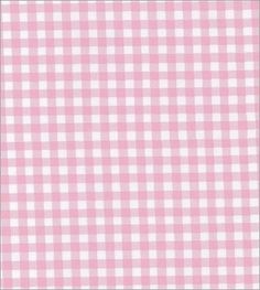 a pink and white checkered table cloth