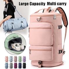 Category:Shoulder Bag,Crossbody Bag; Embellishment:Zipper; Gender:Men's,Women's; Type:Duffle Bag,Gym Bag; Occasion:Outdoor,Daily,Holiday; Material:Nylon; Width:29; Height:49; Function:Multi Carry,Wet and Dry Separation,Durable,Large Capacity,Lightweight,Waterproof; Pattern:Solid Color; Listing Date:10/07/2023; Production mode:External procurement; Length:29 Best Carry On Bag For Women, Travel Duffle Bag Women, Cute Gym Bag, Adidas Duffle Bag, Best Carry On Bag, Large Travel Bag, Multipurpose Bag, Travel Bags For Women, Travel Duffle