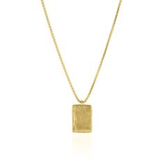 Textured Alchemy Plate Necklace 18" Yellow Gold  by Logan Hollowell Jewelry Plate Necklace, Gold Texture, Box Chain, Alchemy, Charms, Yellow Gold, Pendant Necklace, Texture, Chain