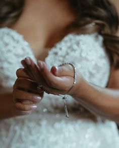 Simple & dainty, our Jillian CZ Bracelet is designed with a single strand of round, sparkling cubic zirconia stones. Cubic Zirconia 1/8" width, adjustable length Style #4889 Photo Credit: Zoe Isabel Photography Vine Headband, Beaded Veils, Pearl Veil, Hair Comb Accessories, Cz Bracelet, Headband Tiara, Arm Party, Hair Vine, Crown Hairstyles