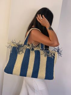 Crochet Bag, Handmade Bag, Paper Rope Bag,Large Size Bag,Woven Shoulder Bag, Unique Design Bag, Knitted Bag for Women, Friends Gift This bag, whose design we like very much, is knitted with paper rope. Its dimensions are 59*20 cm. inside is lined. Please contact me for different colors. Rectangular Knitted Straw Bag For Travel, Rectangular Knitted Straw Travel Bag, Knitted Rectangular Straw Bag For Travel, Everyday Knitted Straw Tote Bag, Knitted Straw Tote Bag For Vacation, Vacation Knitted Straw Tote Bag, Rectangular Knitted Shoulder Bag For Beach, Large Woven Bag For Vacation, Knitted Tote Beach Bag