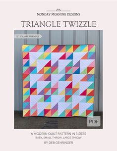 the triangle quilt pattern is featured in this article