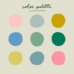 the color palette is shown in different colors