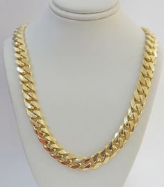 SOLID 14k Gold Miami Cuban chain 24" 9.5mm 14kt Yellow Gold Strong Authentic 14k SOLID ( Heavy) 14 K Yellow Gold ( Real , Not plated , Not filled )  Miami Cuban-Link 9.5mm Chain For Men's . The length is 24  Inch Long and Width of the Necklace is 9.5 mm ( approx.) . The Clasp is box Lock with two other safety clasp in sides which is strong. The chain is beautiful designed with Cuban-Link style. If you are not happy with the way it looks or feels, we do offer FREE Return shipping. My Elite Jeweler has Miami Cuban link chain collection in genuine 14k gold so that you can dress to impress with confidence. Every single Cuban link chain in our collection is made with high quality gold with a flawless finish that never fades. Made with high-quality 14-karat gold. Available in a variety of Length Cuban Chain Men, Hand Bracelets, Hype Beast, Cuban Link Necklace, Miami Cuban Link Chain, Miami Cuban Link, Cuban Link Chain Necklaces, Gold Chains For Men, Miami Cuban