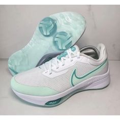 New Nike Air Zoom Infinity Tour Next% Golf Shoes Dc5221-143 White Mint Foam Sz 9 [G1] No Box Blue Basketball Shoes, Nike Flyknit Racer, Red Basketball Shoes, Reebok Pump, Spike Shoes, Nike Force, Nike Roshe Run, Nike Air Zoom Pegasus, Nike Air Force Ones