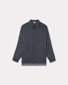 'KENZO Weave' dropped shoulders shirt.
Printed light polyester.
Shirt collar, single breasted closure and 1 button at cuffs.
KENZO archive signature inside the print. Drop Shoulder Shirt, Polyester Shirt, Scarf Pin, Polo Sweatshirt, Cardigan Shirt, Sweatshirt Dress, Shirt Collar, Skirt Pants, Single Breasted