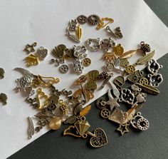 "\" By adding extra items to your cart, you will not pay additional shipping fee You have two options: Small and large size of charms. Sale 10/20/30 pcs different charms pendant Tibetan silver , antique gold, bronze boho charms, bird cage, pineapple, symbol, shell , leaf, anker ,... ,Pendant beaded Jewelry Findings Charm DIY Material: Tibet Silver, Zinc alloy" Silver Brass Charm Necklaces With Dangle, Silver Brass Dangle Charm Necklaces, Handmade Metal Round Pendant Charms, Handmade Round Metal Pendant Charms, Nickel-free Brass Pendant Charm, Metal Charm Bracelet For Jewelry Making, Handmade Bronze Metal Charm Necklaces, Nickel-free Metal Charm Necklaces For Jewelry Making, Metal Dangling Charms For Jewelry Making