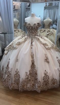 Ball Gown A-Line Off Shoulder Quinceanera Dress Sweet 16 Ball Gown fg5 – formalgowns Brown Quince, Champagne Quinceanera Theme, Sweet 16 Ball Gown, Sweet 16 Ball, Vestido Charro, Dress Sweet 16, Moto Wallpapers, Quinceanera Themes Dresses, Extravagant Wedding Dresses