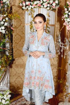 Wisteria | Pakistani Designer Outfit | Sarosh Salman Pakistan Bride, Panel Shirt, Resham Work, Designer Outfit, Embroidered Chiffon, Pure Chiffon, Chiffon Dupatta, Pakistani Designers, Work Shirt