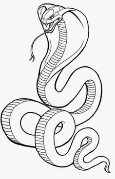 a drawing of a snake with the word cobra on it's head and tongue