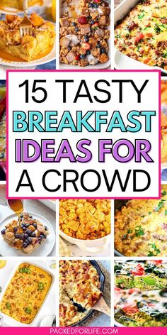 breakfast ideas for a crowd with text overlay