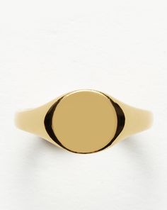 Engravable Round Signet Ring | 18ct Gold Plated Vermeil. Make It Personal with a Versatile Stacking Ring. The Smooth Signet Design Can be Engraved to Create the Perfect Gift. Please Note: Engraving Items May Take 7-10 Working Days to Process. Metal: 18Ct Gold Plated Vermeil on Sterling Silver Dimensions: Top: 10 mm Band Width: 1. 4 mm Weight: 4. 6 Gproduct Code: En-G-R3-Ns Fan Necklace, Malachite Necklace, Leaf Bracelet, Gold And Silver Rings, Coin Necklace, Ring Size Guide, Stacking Ring, Conflict Free Diamonds, Signet Ring