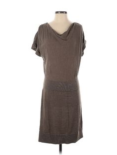 Ann Taylor LOFT Casual Dress Size: Small Brown Dresses - used. 50% ACRYLIC, 50% MERINO WOOL, Sweater Dress, Crew Neck, Short, Short Sleeve | Ann Taylor LOFT Casual Dress - Sweater Dress: Brown Dresses - Used - Size Small Sweater Dress Brown, Brown Casual Dress, Wool Sweater Dress, Brown Dresses, Dress Sweater, Merino Wool Sweater, Brown Dress, Wool Sweater, Ann Taylor Loft