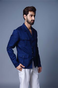 Editor's Note Introducing a navy blue solid shacket, a versatile and timeless wardrobe staple. This shacket combines the structure of a shirt with the functionality of a jacket, making it perfect for layering or wearing on its own. The deep navy blue color adds a touch of sophistication and versatility, allowing for easy coordination with a variety of outfits. Crafted from high-quality materials, this navy blue solid shacket offers both comfort and style, making it a must-have piece for any fash Navy Button-up Outerwear With Patch Pockets, Blue Spread Collar Outerwear For Fall, Navy Blazer With Lapel Collar And Button Closure, Navy Blazer With Button Closure And Lapel Collar, Navy Blazer With Lapel Collar And Pockets, Navy Blazer With Welt Pockets, Blue Outerwear With Spread Collar For Fall, Navy Blazer With Patch Pockets, Navy Blazer With Patch Pockets And Long Sleeves