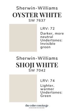 the color scheme for sherylin williams oyster white