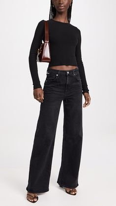 Citizens of Humanity Paloma Baggy Jeans | Shopbop Versatile Full Length Jeans For Fall, Versatile Full Length Flare Jeans For Fall, Chic Washed Black Jeans For Work, Versatile High Rise Flare Jeans For Fall, Versatile Flare Jeans With Pockets For Fall, Trendy Fall Flare Jeans With Zip Fly, Versatile Flare Jeans For Fall, Mid-rise Flare Jeans In Washed Black For Work, Washed Black Flare Jeans With Five Pockets For Work