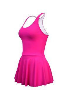 Built in bottoms. Enhance your fitness routine with style and comfort by donning our Skirted Leotard. This versatile activewear combines the best of fashion and function, allowing you to move freely while maintaining a chic appearance.Crafted with 85% Nylon, 15% Spandex, this fitness leotard offers both durability and comfort. It's designed to withstand your most intense workouts while keeping you comfortable. Whether you're hitting the gym, practicing your dance routine, or enjoying outdoor act Workout Swimwear With 4-way Stretch, Sports Swimwear With Built-in Bra And Stretch, Stretch Tennis Dress For Gym And Spring, Spring Stretch Tennis Dress For Sports, Sleeveless Swimwear With Built-in Bra For Training, Fitted Leotard With Built-in Bra For Yoga, Summer Activewear With Built-in Bra And High Stretch, Summer Stretch Elastane Leotard, Spring Workout Fitted Tennis Dress