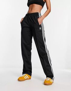 adidas Originals Adicolor firebird track pants in black | ASOS Comfy Airport Outfit, Comfortable Travel Outfit, Airport Outfit Summer, Airport Travel Outfits, Travel Attire, Blue Linen Pants, Sporty Set, Striped Linen Pants, Black Linen Pants