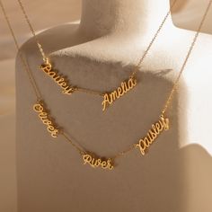 • Material: High Quality Solid 925 Sterling Silver• Dimensions: Depending on your font choice, height sizes range from 3mm to 4mm lowercase.• Distance between three names: 3cm• Finish: Sterling Silver ∙ 18K Gold ∙ Rose Gold SKU: HH-NH05F99 Grandmother Gifts, Custom Name Necklace, Everyday Outfit, Perfect Gift For Mom, Rose Gold Necklace, Gifts For New Moms, Silver Rose Gold, Silver Roses, Name Necklace