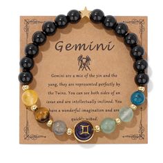 PRICES MAY VARY. 【DESIGN】12 Constellations protection stone bracelet. Every zodiac has a range of stones that are said to bring the best power, fortune and good vibes to the individual. We've selected 6 healing crystals based on the traits of each zodiac sign. 【ZODIAC BIRTHSTONES】Each constellation has its own unique birthstones, the Gemini birthstones - Citrine, Tiger's Eye Stone, Labradorite, Green Aventurine, Green Fluorite, Apatite. Wearing this constellation stone bracelet will make you fee Zodiac Birthstones, Constellation Bracelet, Constellation Zodiac Signs, Gemini And Scorpio, 12 Constellations, Spiritual Bracelets, Gemini And Virgo, Bracelets With Meaning, Gemini Virgo