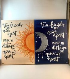 Friend Painting Ideas, Friendship Paintings, Best Friend Canvas, Canvas Painting Quotes, Art Mini Toile, Friend Canvas, Diy Christmas Paintings, Paintings Easy, Friend Painting