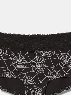 FIT Mid rise. Full coverage. MATERIALS + CARE Cotton-blend knit fabric. 95% cotton, 5% spandex. Machine wash cold. Dry flat. Imported. DETAILS Scalloped wide lace trim. . The best plus size women's cotton mid-rise boyshort lace trim panty panties in spiderwebs black made of cottonspan. Rock your look from Torrid to Festivals like Coachella and Lollapalooza, a concert, a show, or just for fun! Torrid is your destination for cozy fall and winter clothes to keep you warm and comfortable. Stretch Cotton Mid-thigh Length Bottoms, Fitted Seamless Cotton Shorts, Black Seamless Cotton Bottoms, Fitted Wedding Dress, Matches Fashion, Scalloped Lace, Winter Clothes, Bra Cups, Cozy Fall