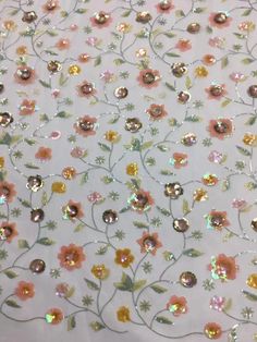 We offer a variety of fashion handmade fabric，those are widely use for wedding dress，garment and fashion cloth. we sell it by yard，our minimum order is 1 yards，and we always package it 15 yards for one roll，the width is about 125cm /48inch Material ： sequins ,mesh ,Rayon,polyester. Symmetrical embroidery floral pattern, with lovely flowers in the middle, scalloped border. You can also cut and use separately. Perfect for dress, tops, wedding veil. You can split the piece up and have one scalloped Pink Sequin Fabric For Spring Festivals, Embroidered Sequin Fabric For Summer Wedding, Glamorous Multicolor Sequin Fabric For Spring, Party Multicolor Embroidered Fabric With Sequins, Party Embroidered Fabric With Multicolor Sequins, Spring Festive Embroidered Fabric With Sequins, Spring Party Embroidered Fabric With Flower Shape, Pink Sequin Fabric With Intricate Embroidery For Party, Pink Floral Print Embroidered Fabric For Party