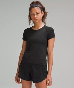 Swiftly Tech Short-Sleeve Shirt 2.0 *Race Length | Women's Short Sleeve Shirts & Tee's | lululemon Swiftly Tech Short Sleeve, Lululemon Swiftly Tech, Michelle Yeoh, Tech T Shirts, Swiftly Tech, Short Sleeve Shirt Women, Lululemon Shorts, Short Sleeve Shirts, Back Women