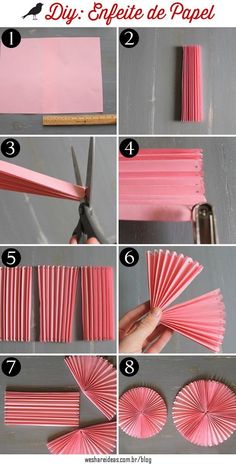 how to make paper fans with the instructions