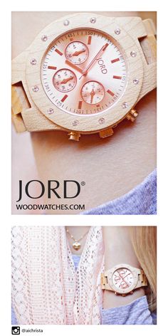 Wood and rose gold, what?! Like Personal Ornaments, Watches For Ladies, Winter Things, Jewerly Boxes, Wooden Watches, Time Keeper, Ladies Accessories, Wrist Candy, Modern Accessories