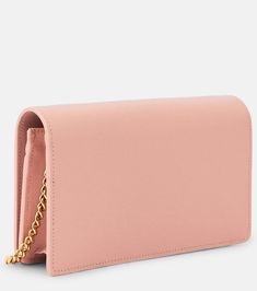 Gucci Script leather wallet on chain in pink - Gucci | Mytheresa