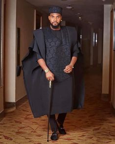 Agbada Styles Men Wedding, Nigerian Traditional Attire, Dapper Gentleman Style