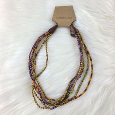 Nwt Coldwater Creek Desert Harmony Multi Strand Genuine Necklace Retail $49.95 Lobster Clasp 20.5" Length Signed "Coldwater Creek" **Customer Satisfaction Is Our #1 Priority** *Smoke Free Home Do You Love This Item And Are You Interested In Related Products? Please Visit My Store *Shipping- I Will Ship Your Item/Items To You In 1 Business Day And Before. Purple Multi-strand Beaded Necklace, Adjustable Multi-strand Purple Beaded Necklaces, Coldwater Creek, Multi Strand, Purple Gold, Lobster Clasp, Womens Jewelry Necklace, Cold Water, Beaded Necklace