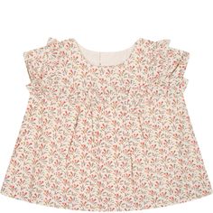 Color: Beige Beige cotton top, sleeveless with ruffles, crew neck. It is embellished with an all-over multicolor floral print. 100% Cotton. Wash at 30°C. Beige Top, Kenzo Kids, Stella Mccartney Kids, Top Sleeveless, Cotton Top, Unisex Baby, Luxury Retail, Cotton Tops, Luxury Boutique