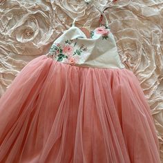 Doll Cake Rose Garden Helene Tulle Dress Size 4 Nwt Spring Tulle Fairy Dress For Garden Party, Tulle Fairy Dress For Spring Garden Party, Pink Fairy Dress For Summer Garden Party, Cute Pink Fairy Dress For Spring, Spring Garden Party Tulle Fairy Dress, Spring Tutu Dress With Ruffles For Garden Party, Spring Garden Party Tutu Dress With Ruffles, Pink Tulle Tutu Dress For Spring, Spring Pink Tulle Tutu Dress