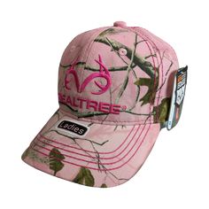 Product Description For the feminine country girl we offer this Realtree All Purpose Pink cap with Dark Pink stitching Logo. Cotton polyester camo. Spot clean, Bright pink Logo and "REALTREE" Realtree Edge cap designed especially for women with Ladies Wicking inner sweatband, hot pink contrast stitching; Fit. Structured Mid Profile with adjustable vel-cro back strap; Precurved visor. Product details Fabric Type: Cotton Polyester Care Instructions: Spot clean only Origin: Imported Closure Type: H Dark Fuschia, Stitching Logo, Pink Contrast, Accessory Inspo, Pink Cap, My Shopping List, Pink Camouflage, Hunting Clothes, Pink Hat