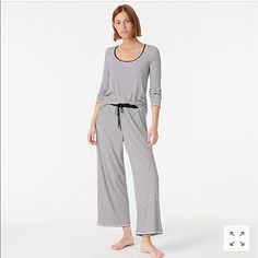 Crafted From A Cozy Stretch Cotton, This Pajama Set Is Kind Of Perfect For A Restful Night's Sleep Or A Lazy Day Of Lounging Around (No Judgement Here). Top Length: 25 1/2". 26 1/2" Pant Inseam. Cotton/Elastane. Full Length. Machine Wash. No Judgement, Lazy Day, Stretch Cotton, Women's Intimates, Pajama Set, J Crew, Full Length, Pajamas, Lounge