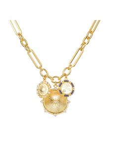 PRICES MAY VARY. Material:This sun round pendant necklace and pendant are made with alloy that will not cause allergic reactions and will not damage your skin Size:With a decent extensor chain, The gold chain necklace is 16" / 40cm long with a 3" / 8cm extension, Available from 16" / 40cm to 19" / 48cm. Weight: 80g Wear: The design of the Sun circle necklace is classic. So the necklace is suitable for stacking with other necklaces, but also suitable for wearing alone, no matter what outfit can s Chunky Gold Jewelry Necklaces, Gold Necklace Chunky, Sun Circle, Chunky Gold Jewelry, Necklace With Charms, Necklace Sun, Y2k Necklace, Heart Necklaces, Chunky Necklaces