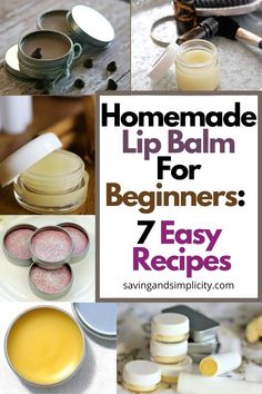 Homemade Chapstick Recipe, How To Make Chapstick, Chapstick Diy, Easy Lip Balm Recipe, Chapstick Recipe, Easy Lip Balm