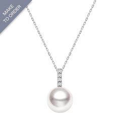 18K Solid white gold, South Sea Pearl, and Diamonds South Sea saltwater cultured pearl Size: 11.0-12.0mm Weight of diamonds: 4 diamonds, around 0.077 carats in total Chain length: 45cm (adjustable) Handpicked of every pearl, only the top 1% of pearls are selected Handcrafted Lifetime warranty Discount codes are not available for this product. Silver Diamond Pearl Necklace For Evening, Classic Diamond Necklace With Pearl Chain For Formal Events, Refined White Diamond Necklace For Anniversary, Diamond White Pearl Necklace For Anniversary, White Brilliant Cut Pearl Necklace For Anniversary, Classic White Gold Pearl Necklace For Anniversary, White Akoya Pearl Jewelry With Diamond Accents, Evening Akoya Pearl Jewelry With Diamond Accents, Pearl White Jewelry With Diamond Accents For Formal Occasions