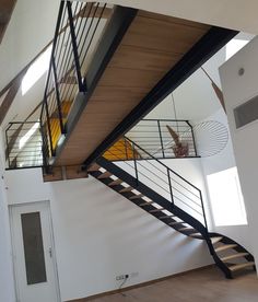 an empty room with some stairs in it